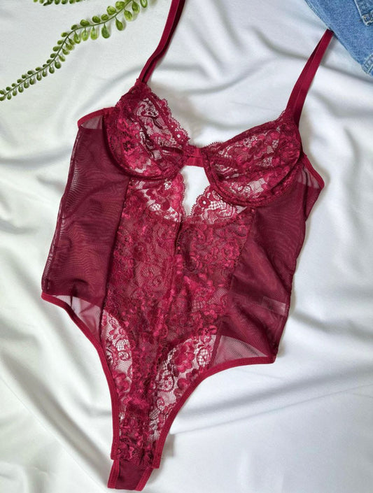 ELYRE KIRMIZI/ BEYAZ BODYSUİT