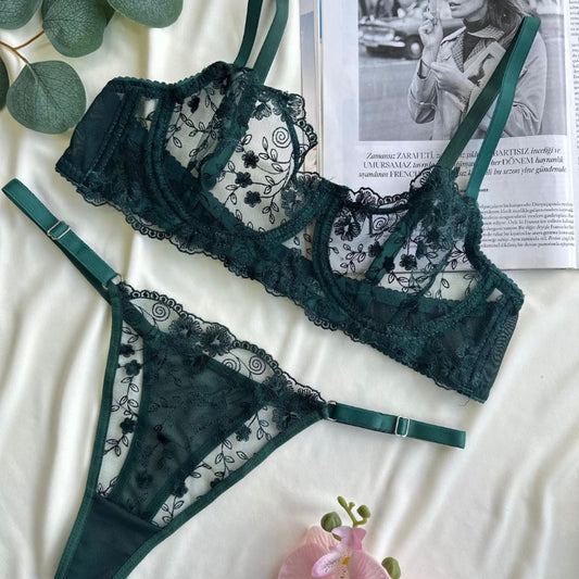 ELYRE YEŞİL BRA SET